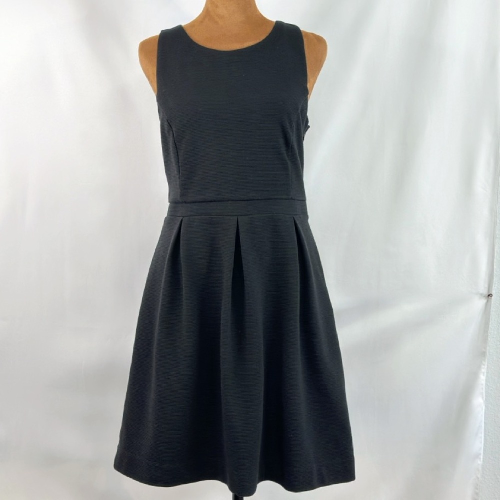 Madewell Black Cutout Back Dress Size 8 Gothic Fit Flare Cocktail
